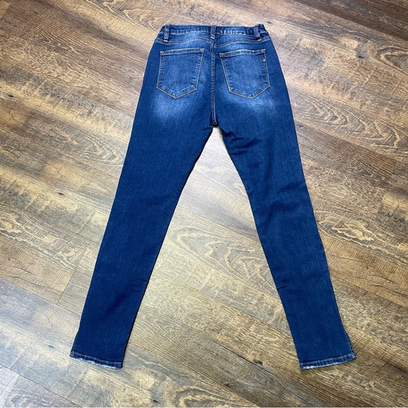 MISS ME Jeans Womens 26x28 High Rise Skinny Plain Pockets Stretch Split Hem - Picture 1 of 10